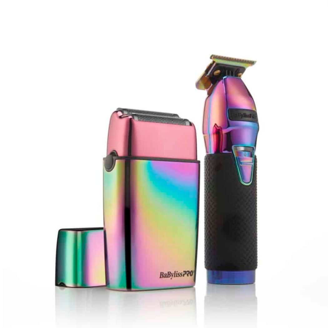 BaBylissPRO LimitedFX Iridescent Trimmer Double-Foil Shaver Value Se