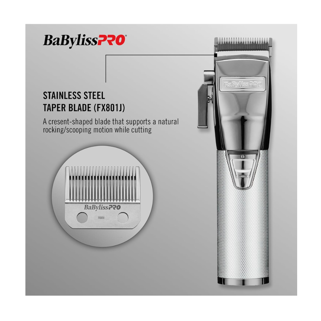 BaBylissPRO SilverFX+ Cordless Clipper [NEW UPGRADE]