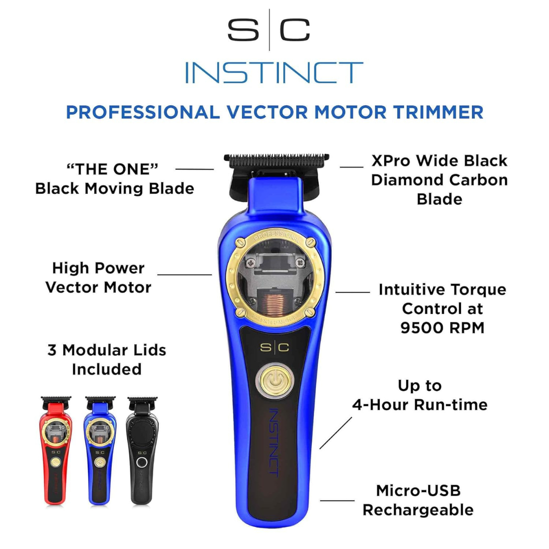 Stylecraft Instinct Professional Vector Motor Cordless Hair Trimmer With Intuitive Torque Control