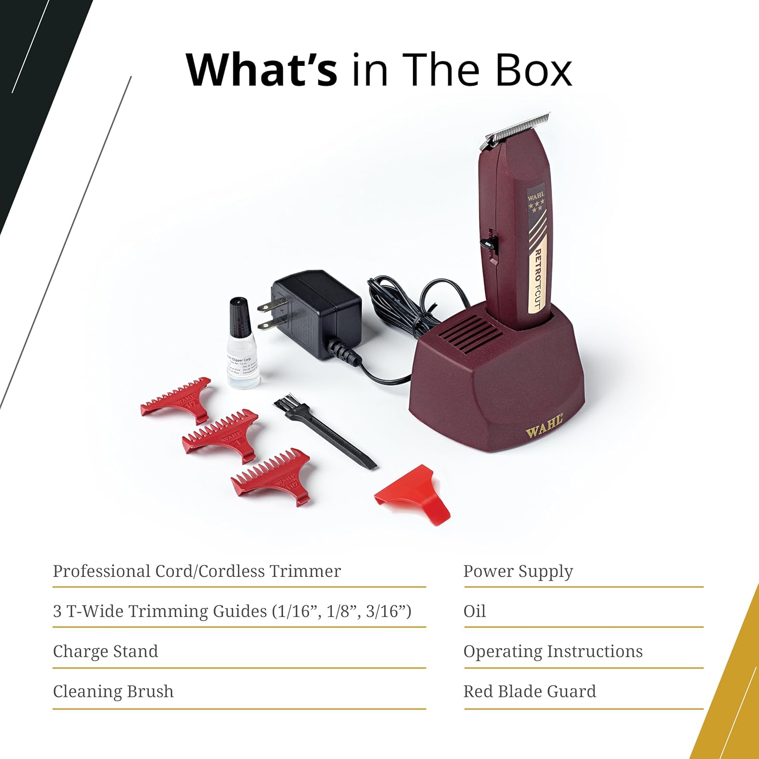 脱毛・除毛 WAHL RETRO t-cut Wahl Professional Retro T-Cut Cordless Trimmer