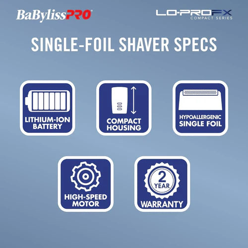 BaBylissPRO LO-PROFX Compact Series Single-Foil Shaver