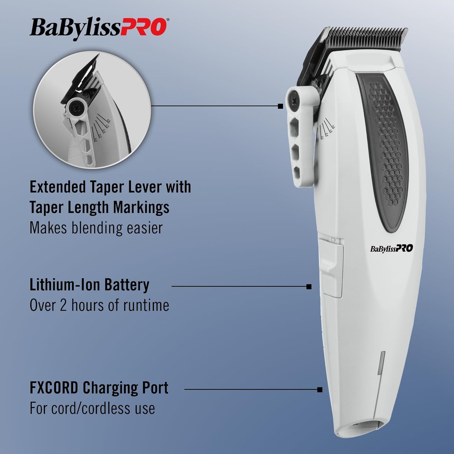 BabylissPro LithiumFX+ Limited Edition Grey Clipper #FX673NSGY