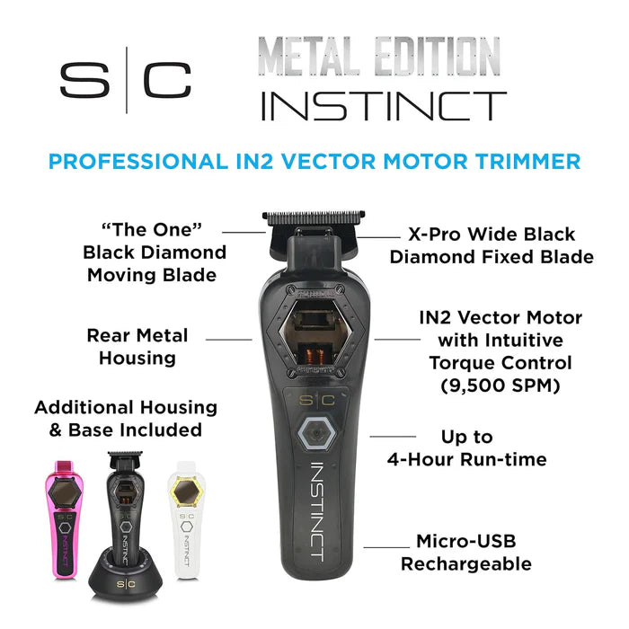 Stylecraft Metal Instinct Cordless Hair Trimmer - Professional Trimmin