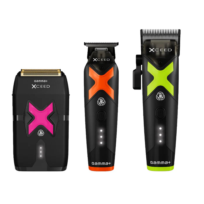 Gamma+ XCEED IN2 Vector Motor Cordless Clipper + Trimmer + Double Foil