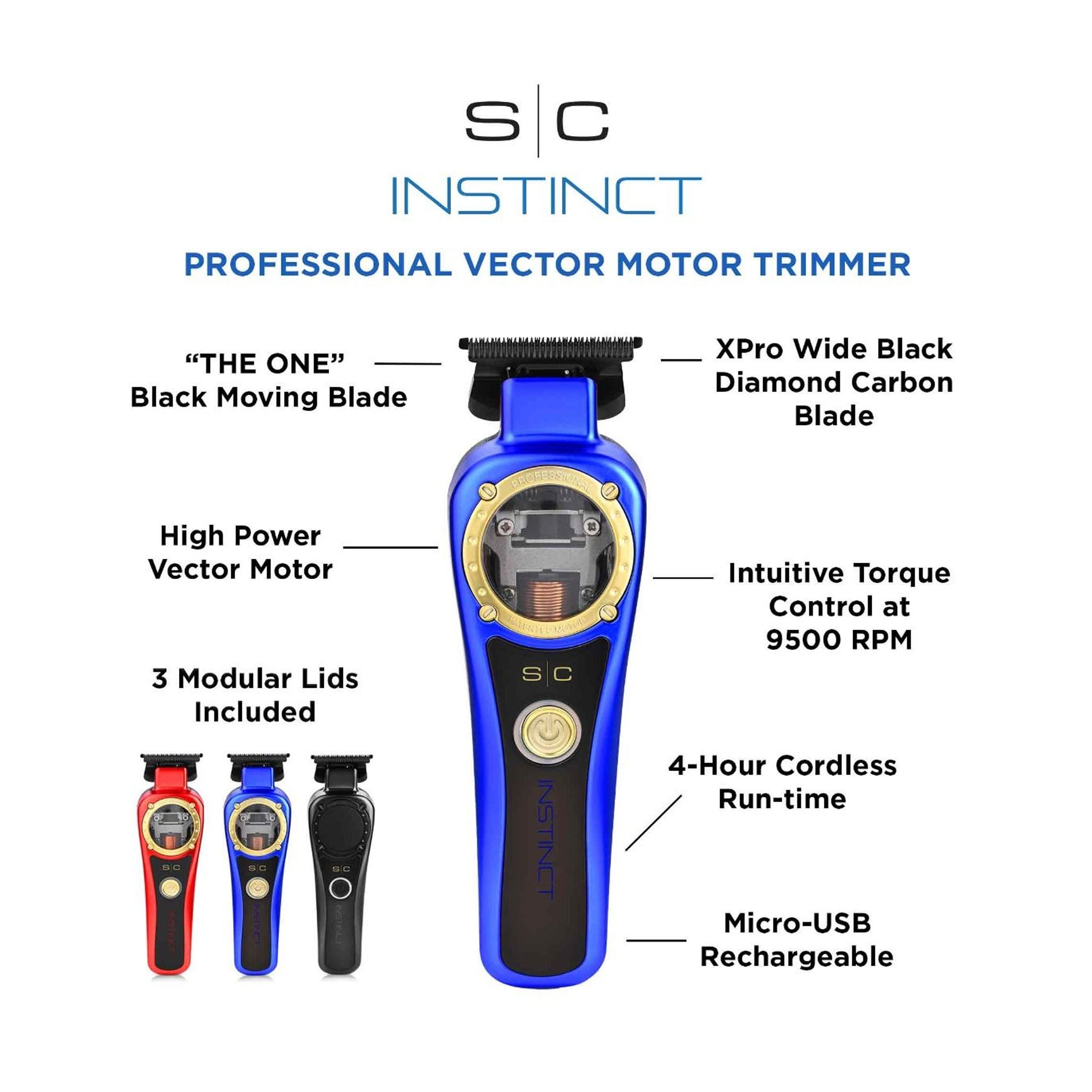 Stylecraft Instinct Professional Vector Motor Cordless Hair Trimmer With Intuitive Torque Control