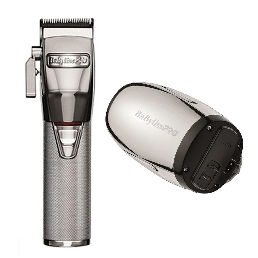 BaByliss PRO Silver FX Combo Deals - SILVERFX Cordless Clipper + Babyliss PRO VIBEFX Cordless Massager